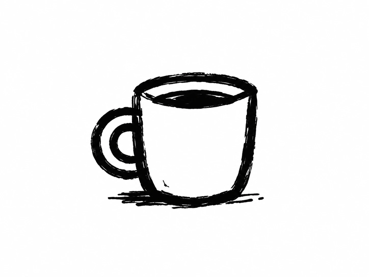Hand-drawn coffee mug